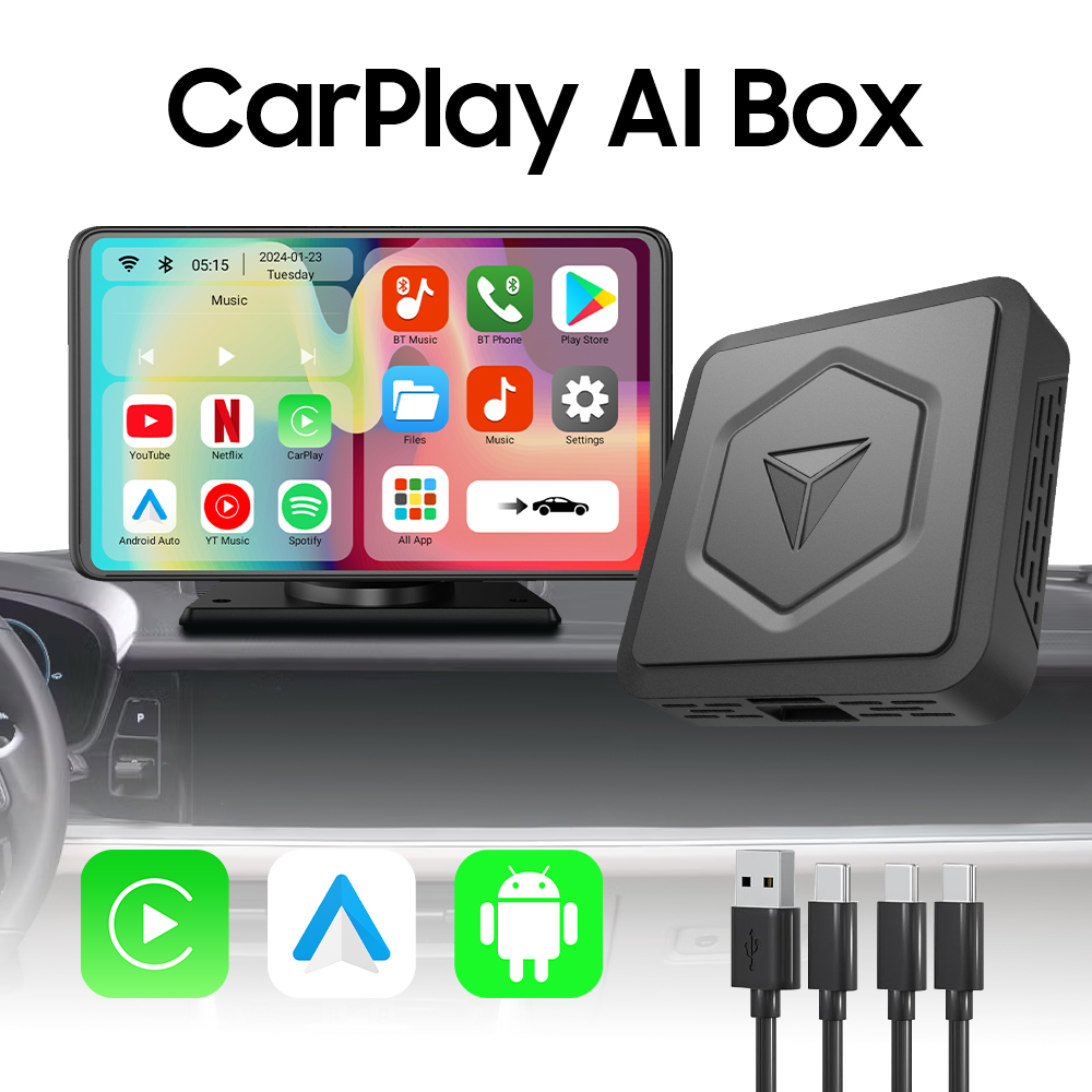 S1 3-in-1 Play store & wireless Apple CarPlay & Wireless Android Auto Adapter