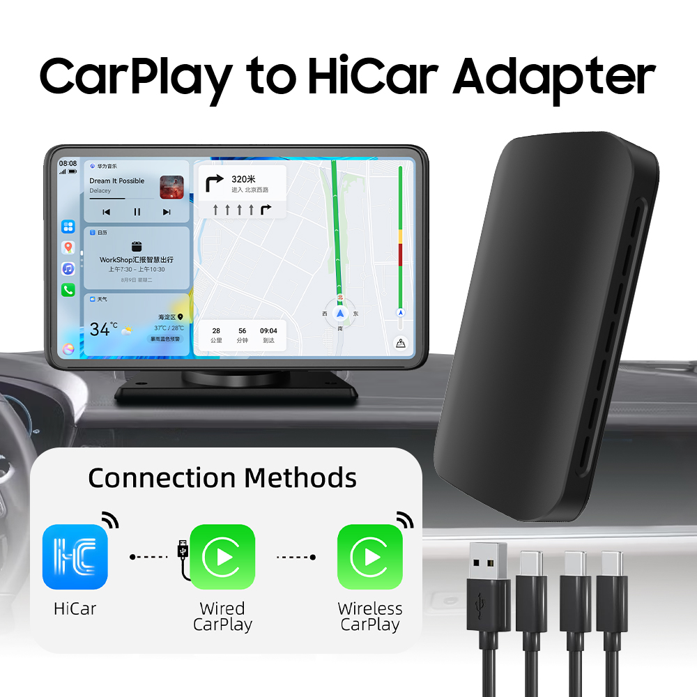 S2 3-in-1 Video App & wireless Apple CarPlay & Wireless Android Auto Adapter 