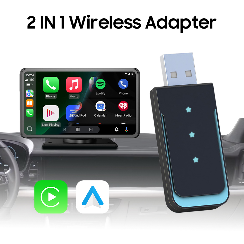 A5  Wireless Carplay & Wireless Android Auto 2 In 1 Adapter 