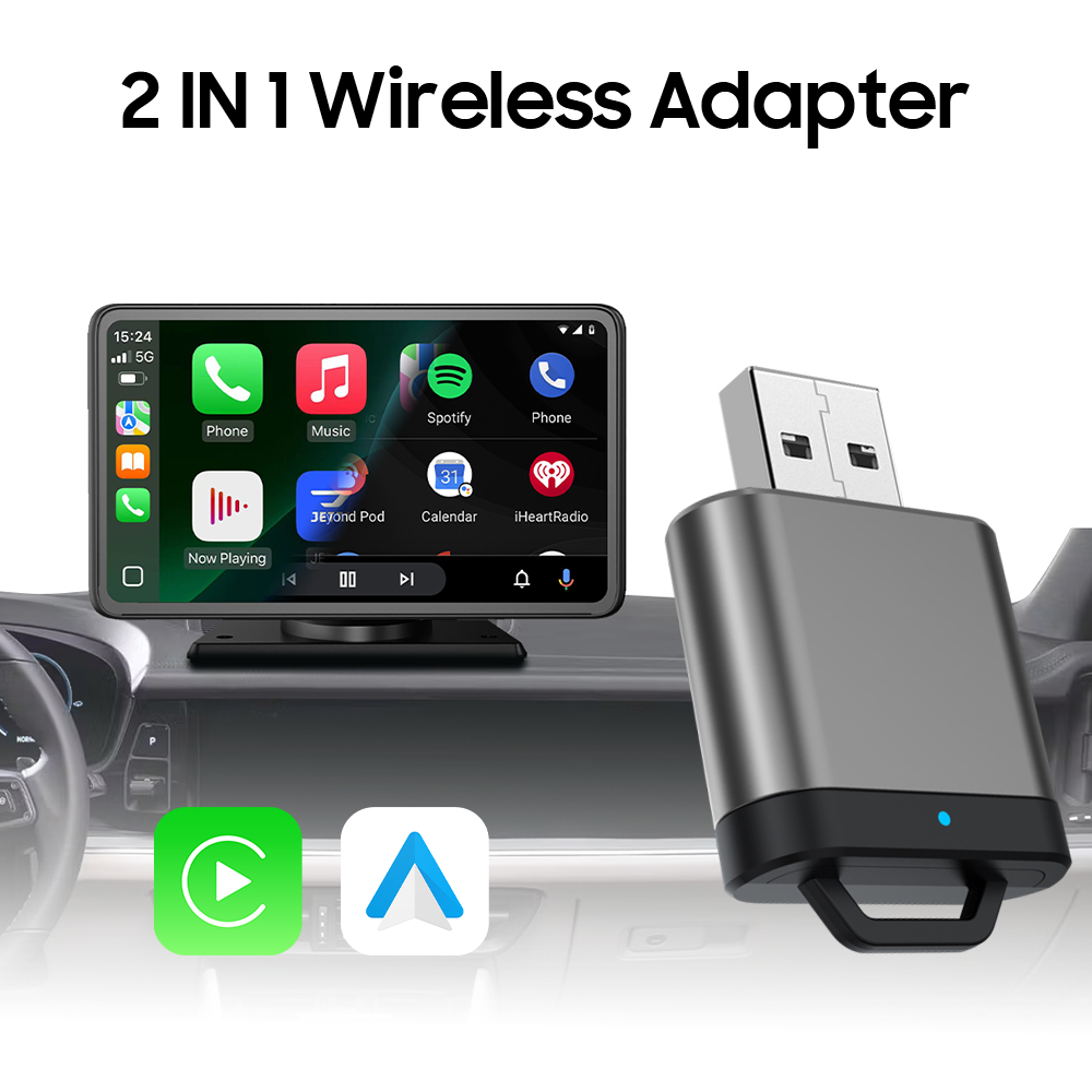 A10  Wireless Carplay & Wireless Android Auto 2 In 1 Adapter
