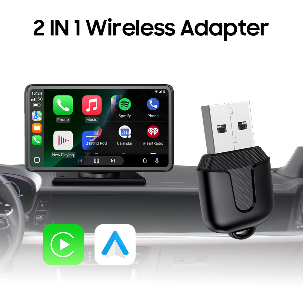 A14  Wireless Carplay & Wireless Android Auto 2 In 1 Adapter - 副本 - 副本