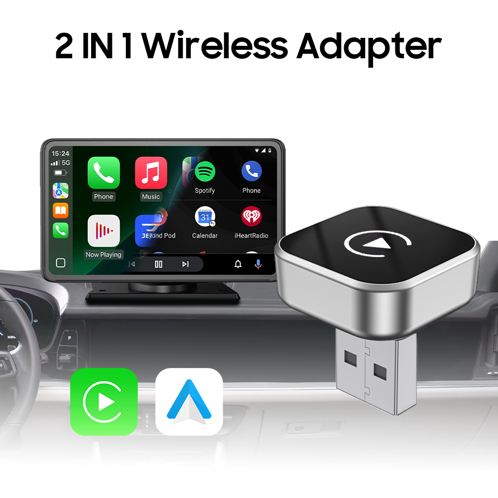 A15  Wireless Carplay & Wireless Android Auto 2 In 1 Adapter - 副本 - 副本 - 副本
