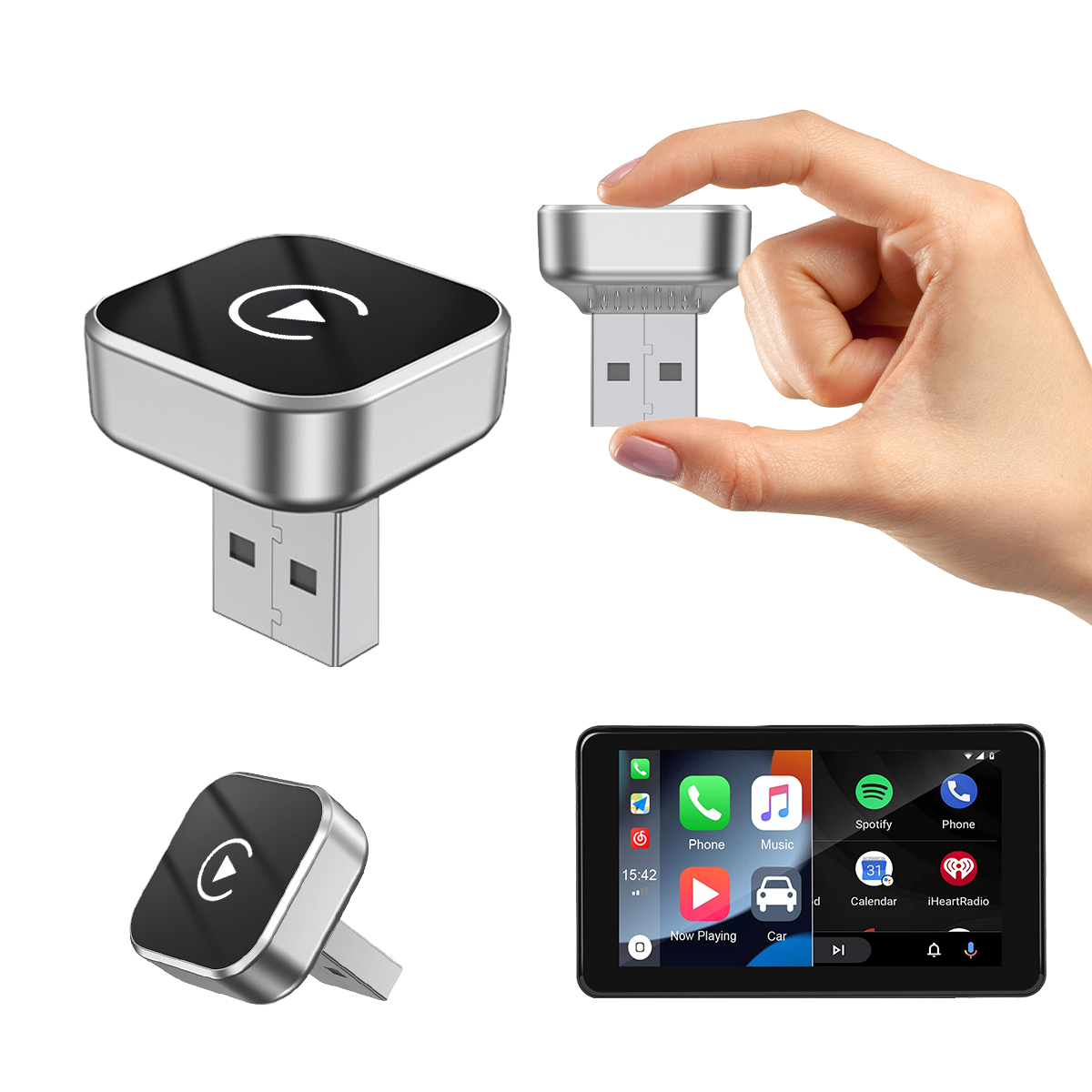A15  Wireless Carplay & Wireless Android Auto 2 In 1 Adapter
